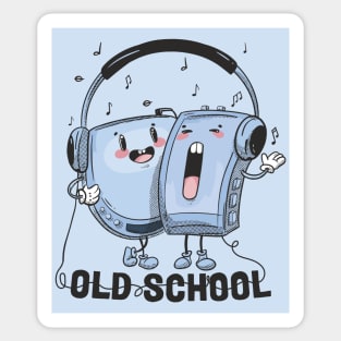 Old School Music // Funny Music Fan // Cassette Player CD Player Sticker